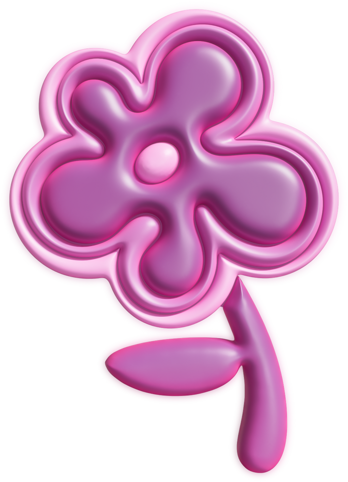 Matte 3D Flower